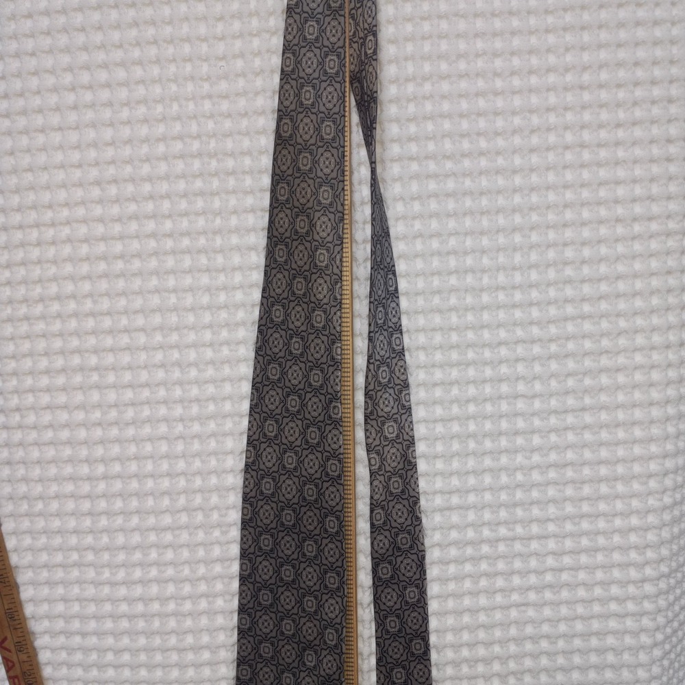 Stefano Ricci Luxury Collection Silk Tie Extra Long Gray Black  64"L 3.5" Italy - Picture 7 of 8